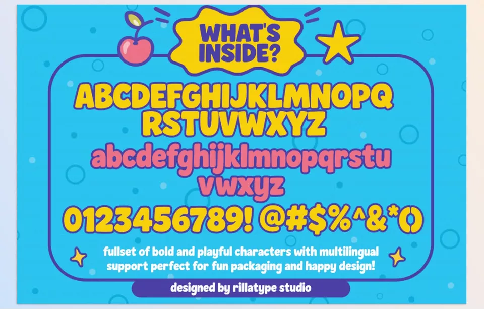 Roarpop Fun Bold Font - Transform your branding with a typeface that’s as bold and vibrant as your favorite childhood treats.