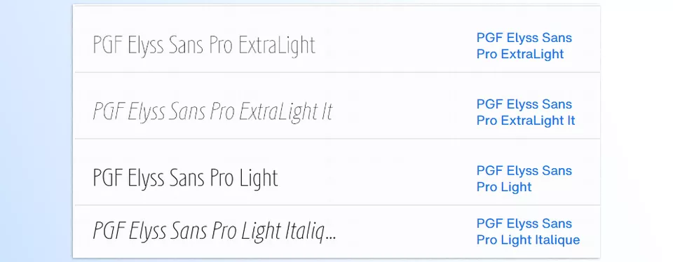 PGF Elyss Sans Pro Font Family - Stand out by giving your projects a unique touch with a font that delivers unmatched elegance and sophistication.