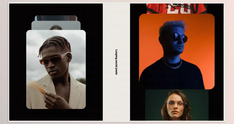  Looping Cards For Social Media Posts - Get remembered with captivating, bold visuals that maintain viewers’ interest with smooth looped segments.