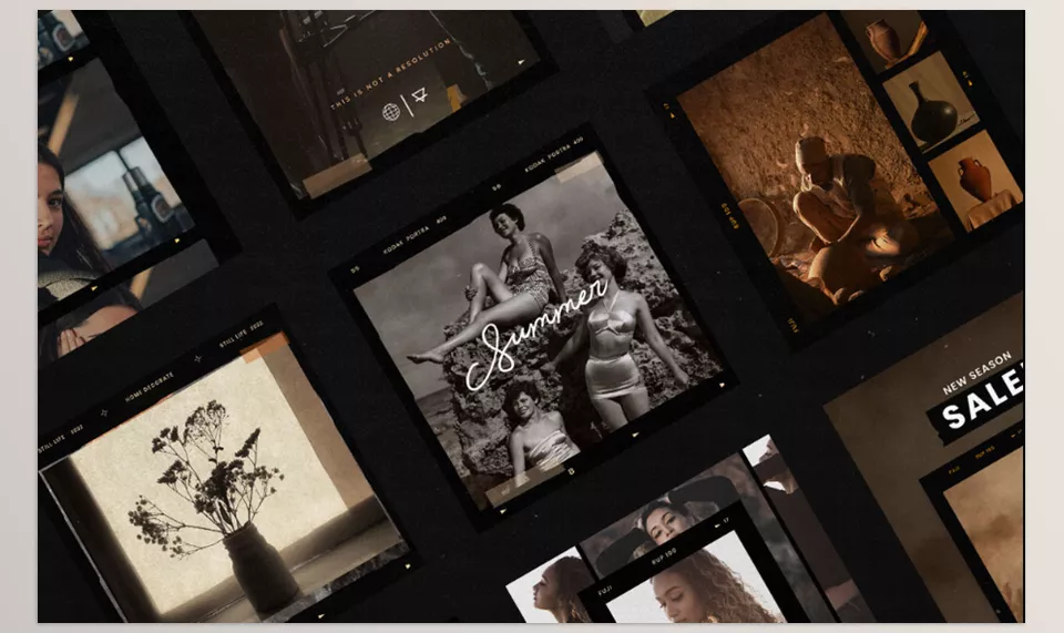 Pixflow - Film Frame Instagram Reels and Stories - These elegant templates allow you to capture retro aesthetics.