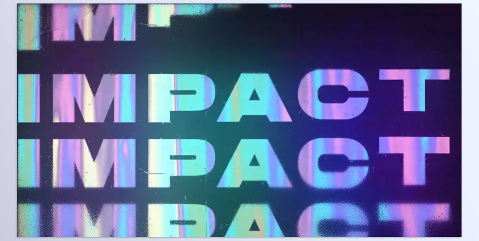 Colorful Holo Typography - With striking movement and glitch effects, grit, and urban energy are unleashed.
