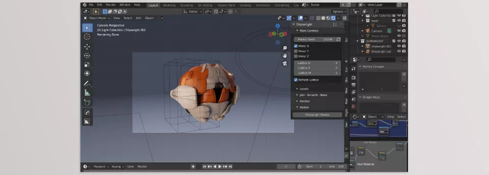 Blender - The Shipwright - Custom Sci-Fi designs made effortless.