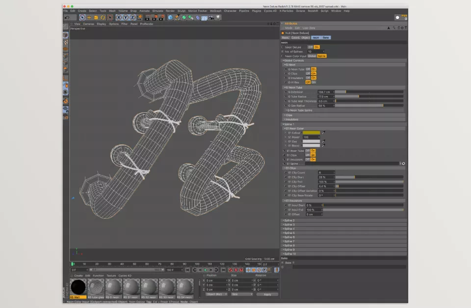 REDSHIFT NEON NEON DELUXE for C4D - From dirty glass effects to coloring tubes, make everything memorable.