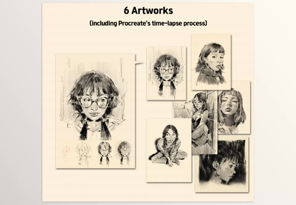 20 Sketch Pencil Brushes - Tools specifically created for detailed work, like advanced shadowing and smooth shading, are all integrated into one brush, and they will surely enhance your artwork.