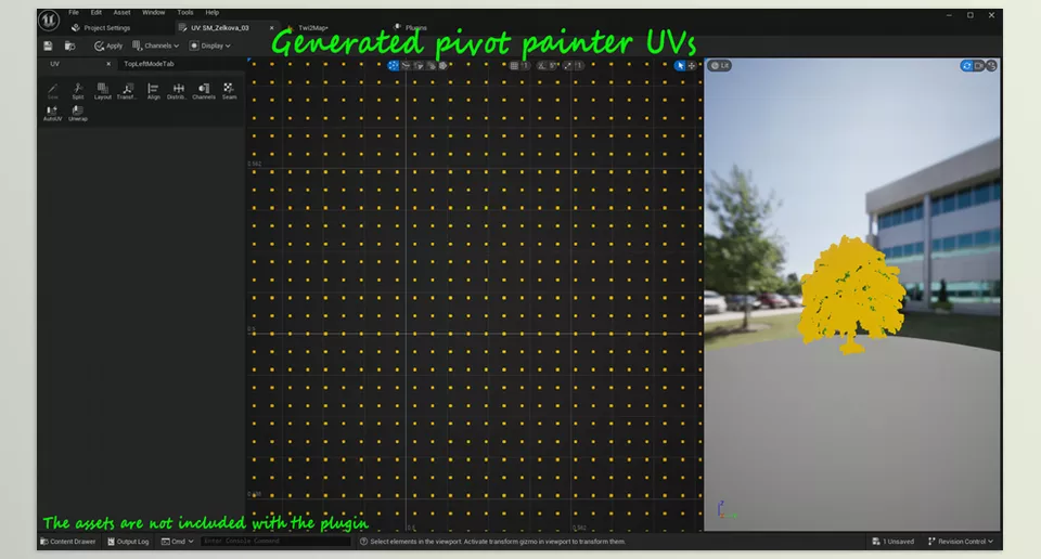 IGToolsPP Speedtree to Pivot Painter v2.0 UE5 Plugin - Effortlessly turn static designs into intricate animated models.
