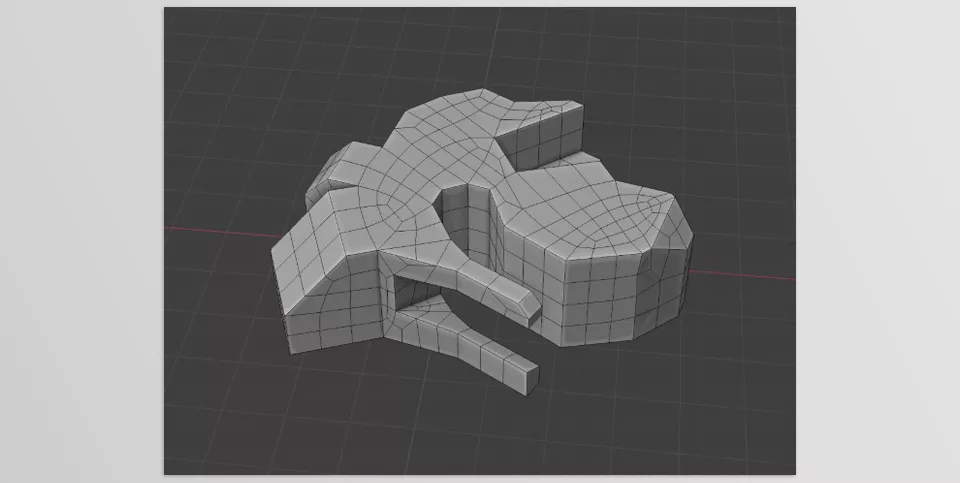 Blender - Delta Quad - Precision in Every Slice – Witness the meticulous detail in mesh slicing with the Delta Quad.