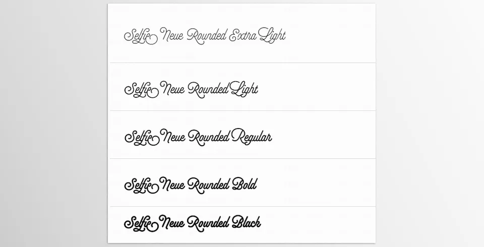 My Fonts - Selfie Neue Rounded - Selfie Neue Rounded offers an array of styles and weights, from magazines to logos, making it a staple for any design project.