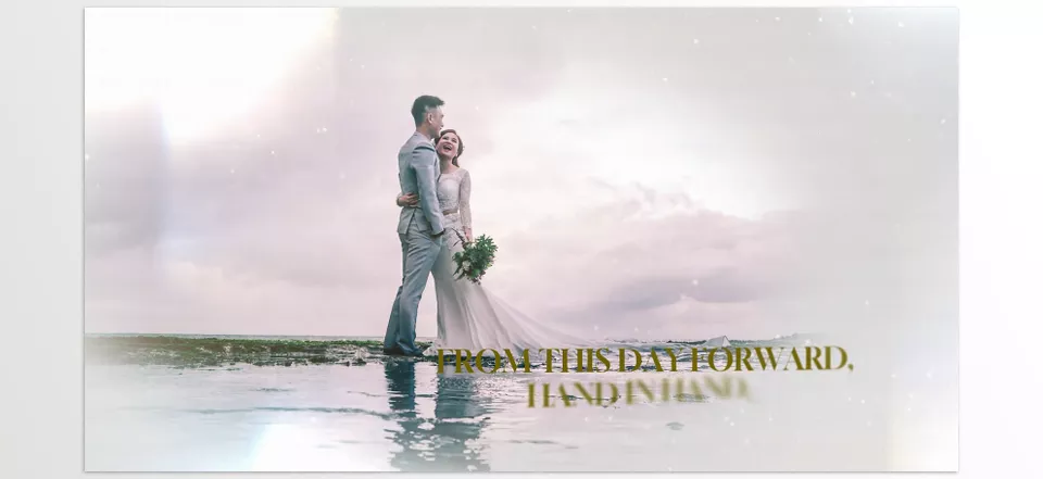 Wedding Story Slideshow MOGRT - Showcase captivating visuals by transforming your wedding memories into stunning visuals.