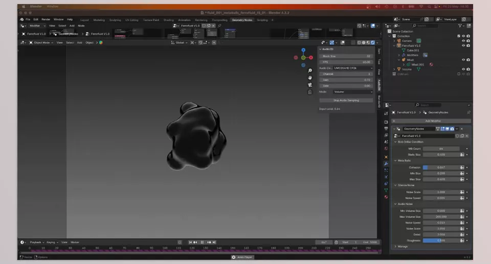 Gumroad - Ferrofluid - Designs throb and flow in synchronization with your favorite songs.