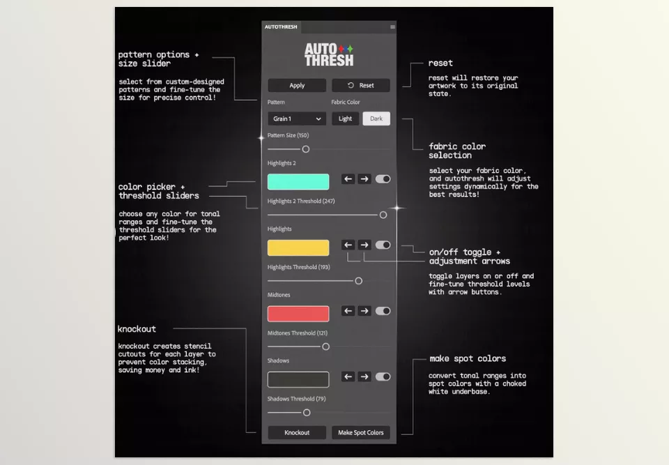 AUTOTHRESH PS Plugin - Achieve effortless transformation to retro styles that capture attention.
