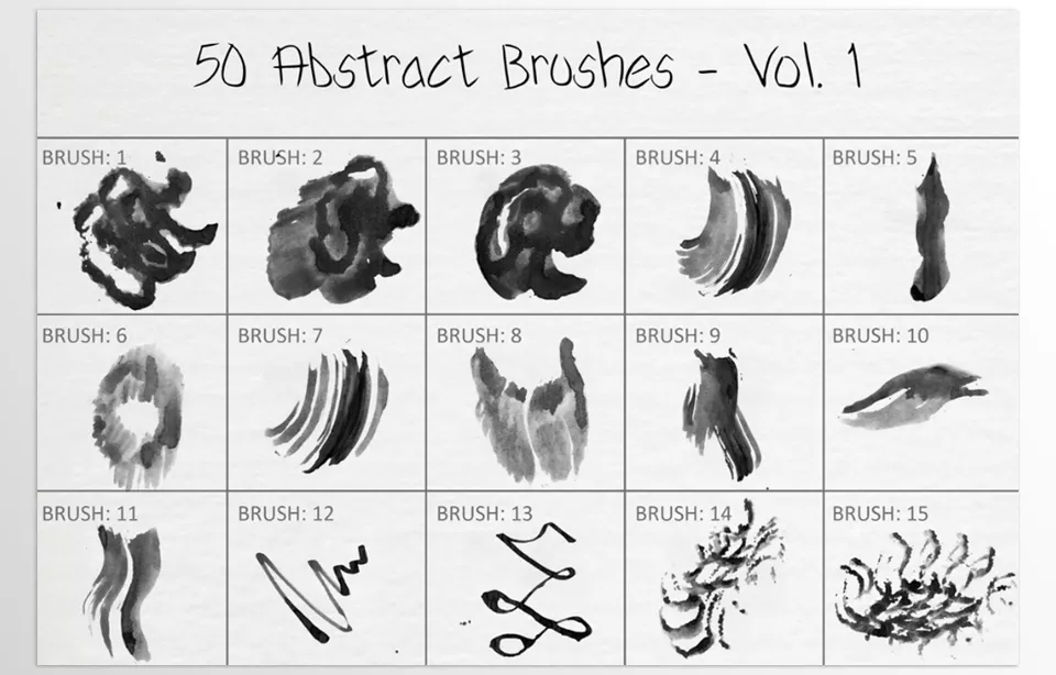 Filtergrade - 50 Abstract Brushes Vol. 1 - Kavivate more to emphasize with energetic brush slashes.