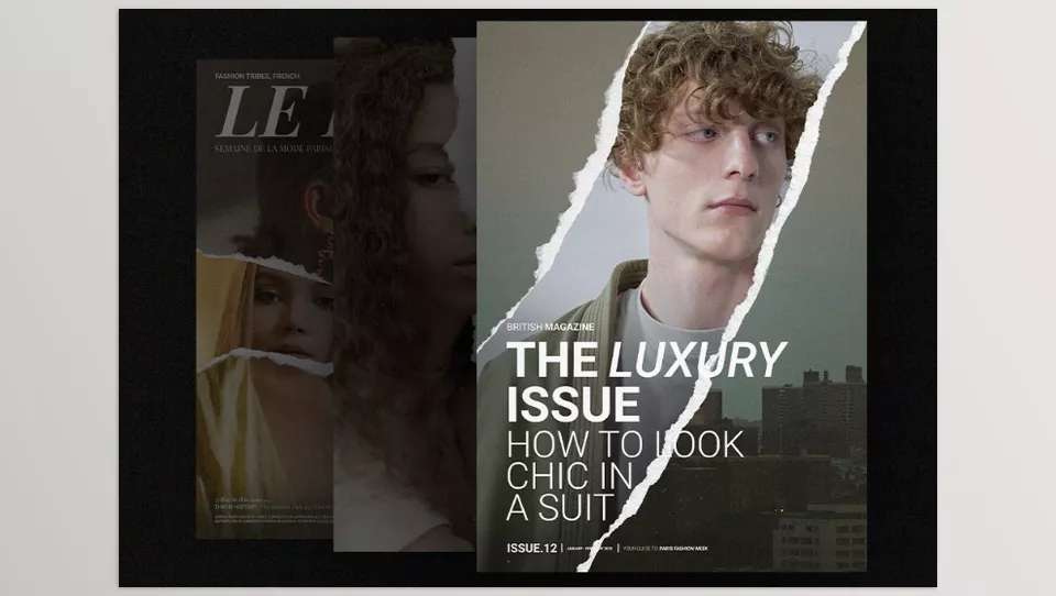 Pixflow - Torn Paper Magazine and Posters  - Transform designs from ideas effortlessly and make them captivating.