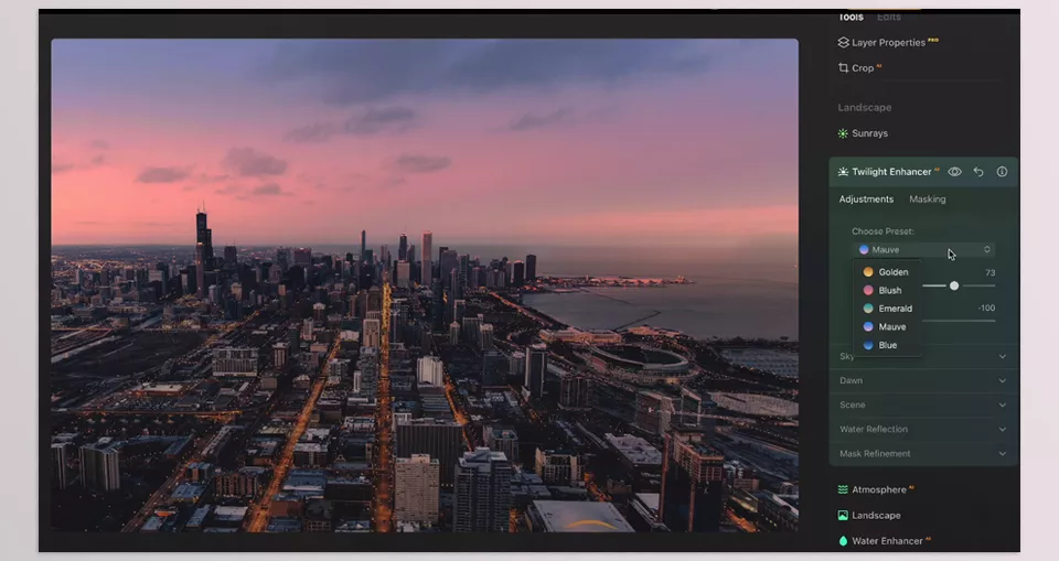 Luminar Neo - Explore a full suite of tools including layers, masking, and local adjustments to enhance your photos.
