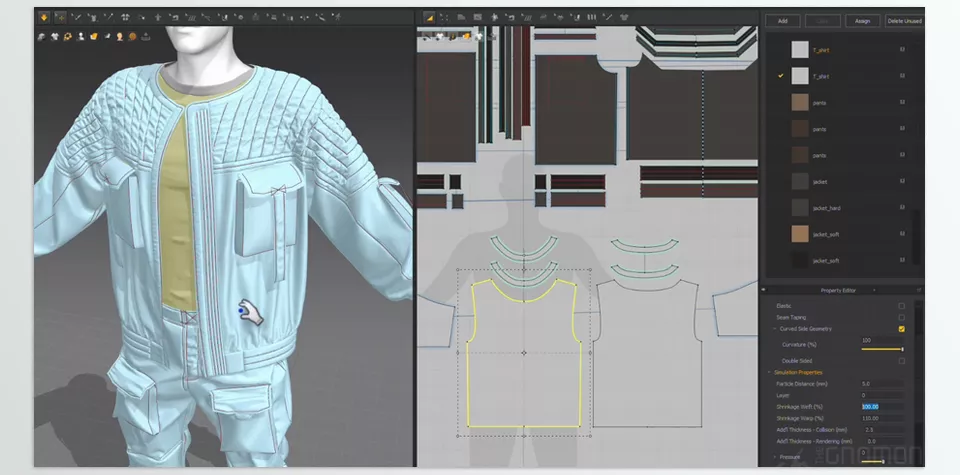 Creating Clothing for Characters in Marvelous Designer - detailing clothing assets, working with double-layered garments, using internal lines and fabric presets, as well as layering, texturing in Substance Painter, and rendering in Blender.