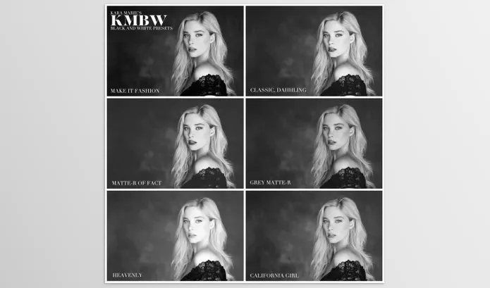 The Portrait Masters – Kara Maries Badass B+W Lightroom Preset Collection Download