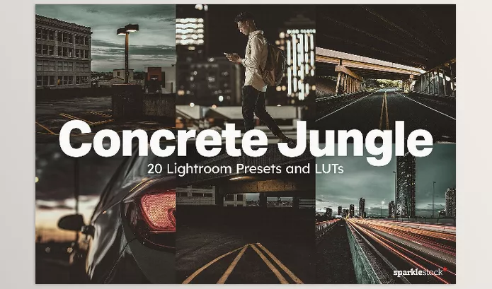 SparkleStock – 20 Concrete Jungle Lightroom Presets and LUTs Download