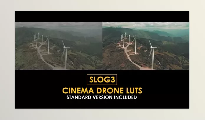 Videohive – Slog3 Cinema Drone and Standard Color LUTs Download 51047489