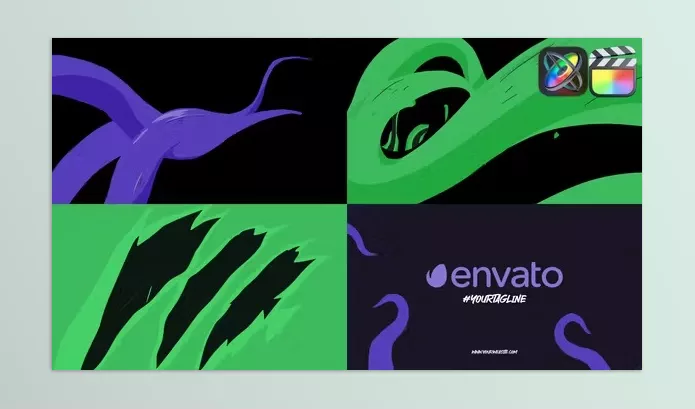 Videohive – Anime Tentacles Logo Opener for FCPX Download 50823956