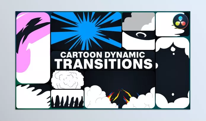Videohive – Cartoon Dynamic Transitions for DaVinci Resolve Download 51868822