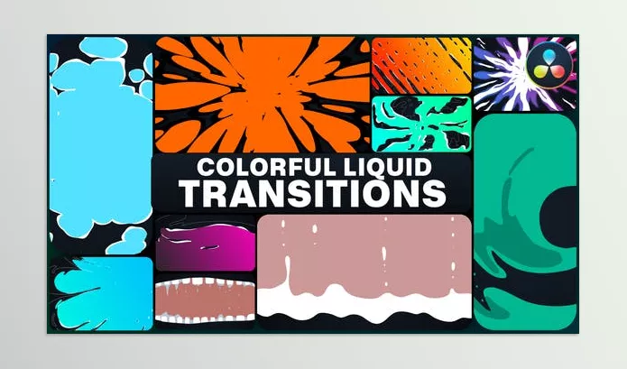 Videohive – Colorful Liquid Transitions for DaVinci Resolve Download 51868995
