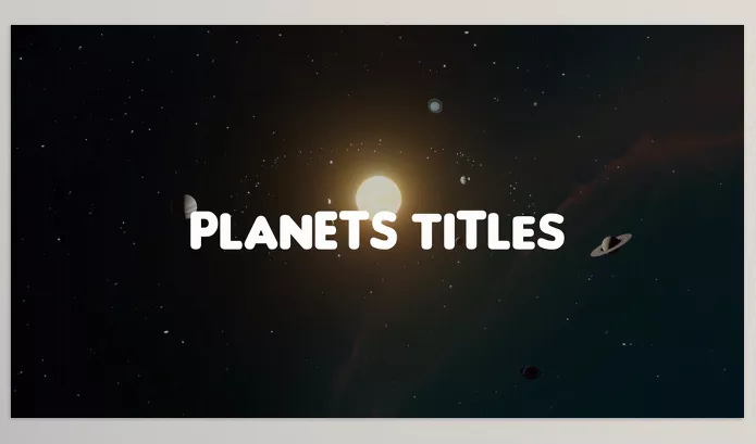 Videohive – Planets And Asteroids Titles for After Effects Download 52445671