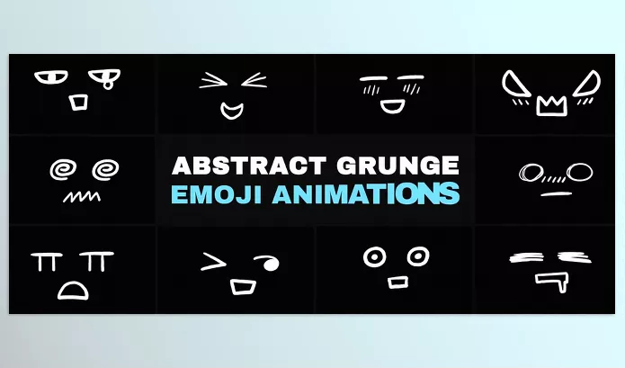 Videohive – Abstract Grunge Scribble Emoji Animations Download 52279664 (Premiere Pro MOGRT)