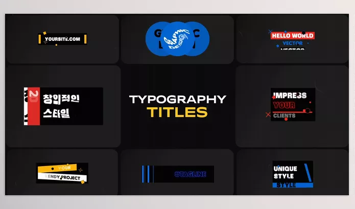 Videohive – Typography Titles for After Effects Download 52681003