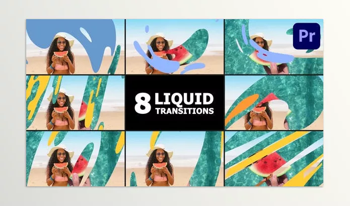 Videohive – Liquid Transitions Premiere Pro MOGRT Download 52661567