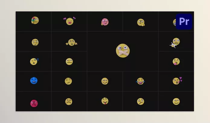 Videohive – Plasticine Emoji Pack Premiere Pro MOGRT Download 52699751