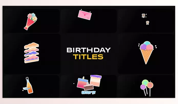 Videohive – Birthday Titles for Premiere Pro Download 53315341