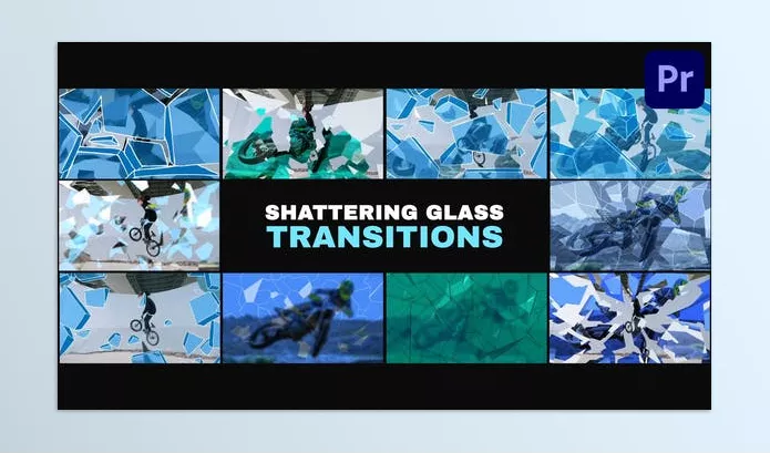 Videohive – Shattering Glass Transitions Download 53414618 (Premiere Pro MOGRT)