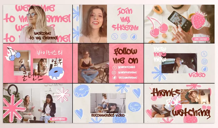 Videohive – Sweet Social Media Slides for Premiere Pro Download 53436440