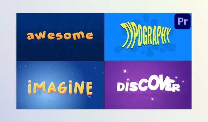 Videohive – Cartoon Text Animations for Premiere Pro Download 53688175
