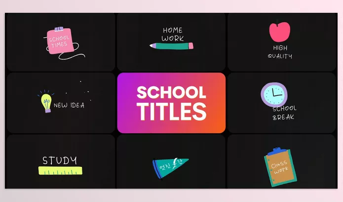 Videohive – School Titles for Premiere Pro Download 53901081