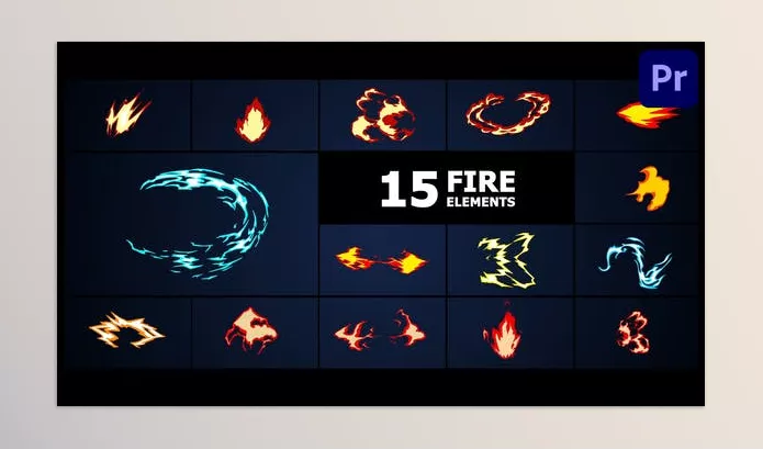 Videohive – Fire Elements Premiere Pro MOGRT Download 53762130