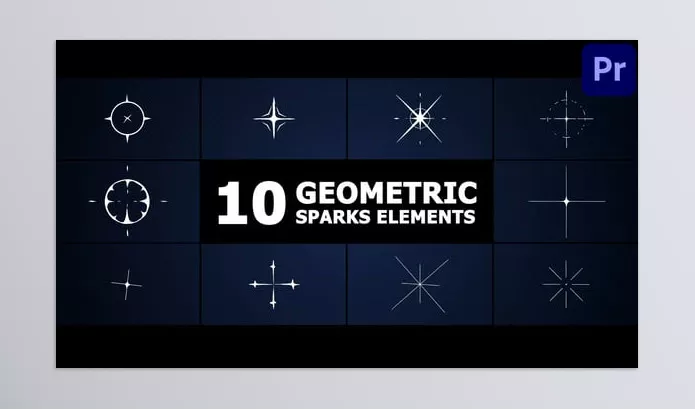 Videohive – Geometric Sparks Elements Download 53761350 (Premiere Pro MOGRT)