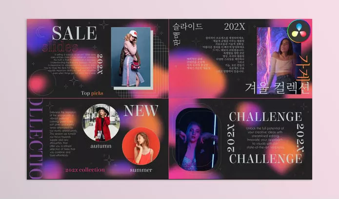 Videohive – Neon Gradient Sale Slides Download 54149150 (for DaVinci Resolve)
