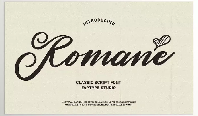 Creative Market – Romane Classic Handwritten Script Download 289158044