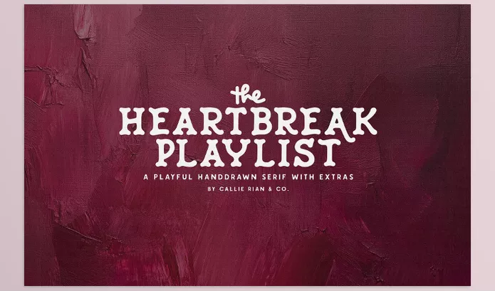 Creative Market – The Heartbreak Playlist Serif Family Download 288513148