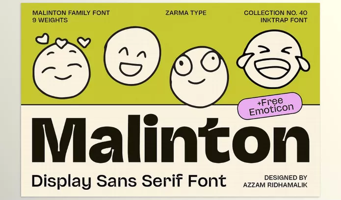 Creative Market – Malinton Display Sans Font Family Download 288747692