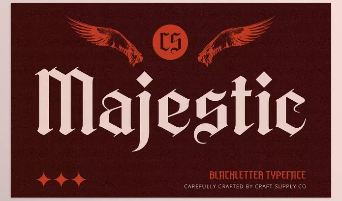Creative Market – CS Majestic Blackletter Font Download 289454376