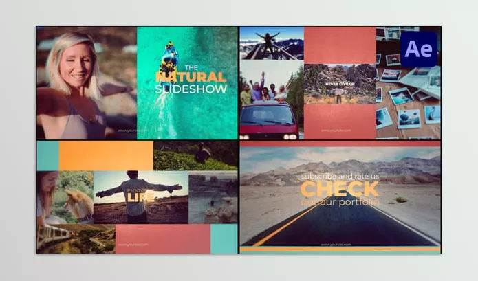 Videohive – Natural Multiscreen Slideshow for After Effects Download 56918815