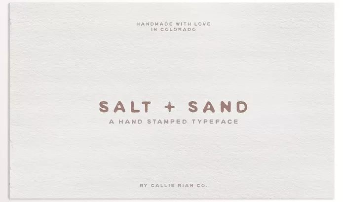 Creative Market – Salt And Sand Stamped Typeface Download 290893701