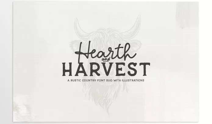 Creative Market – Hearth and Harvest Rustic Font Duo Download 291048686