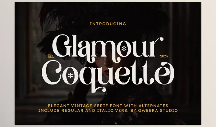 Creative Market – Glamour Coquette Elegant Vintage Font Download 291013892