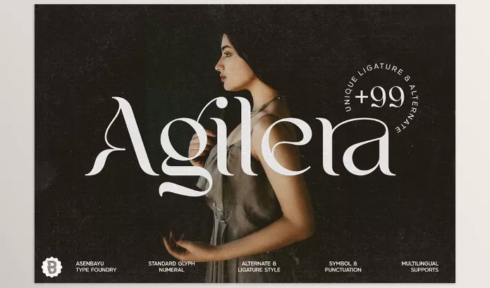 Creative Market – Agilera Stylish Ligature Font Download 281789023