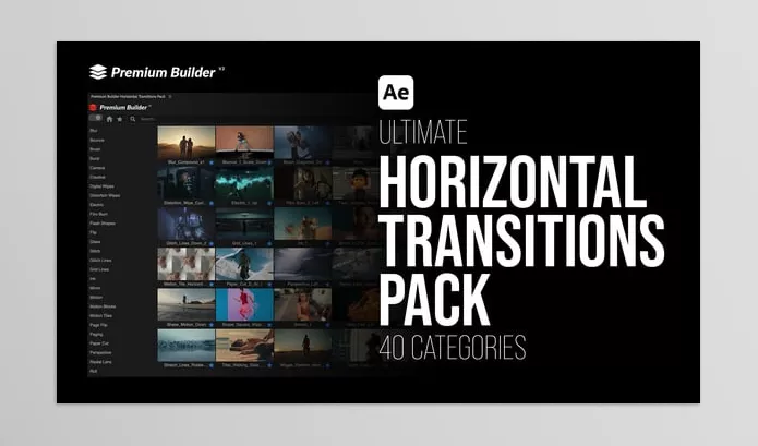 Videohive – Horizontal Transitions Pack Download 57096084