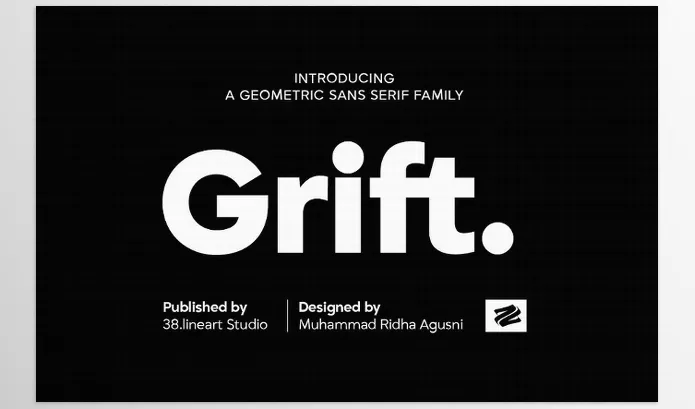 Creative Market – Grift Geometric Typeface Download 279994239