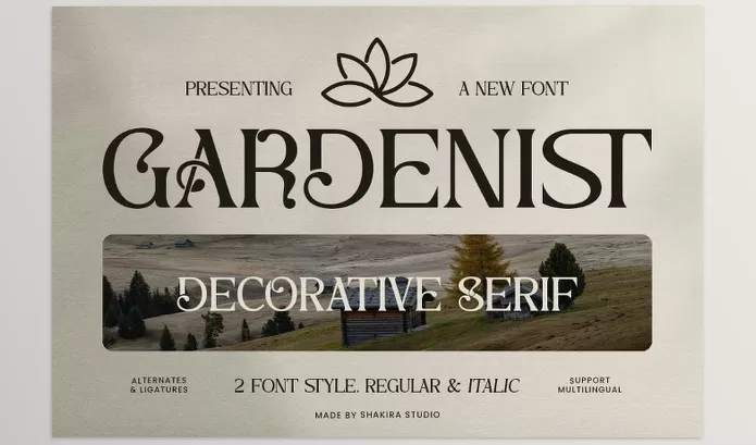 Creative Market – Gardenist Decorative Serif Font Download 291255883