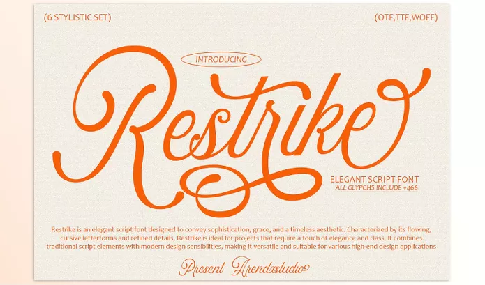 Creative Market – Restrike Font Download 279953181